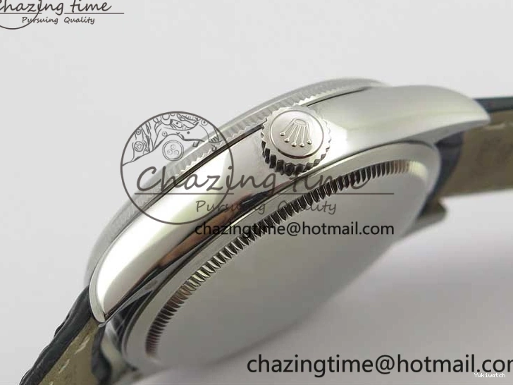 Date BP Markers Leather Real Strap Black Black on Edition Maker 50519 Sticks Dial SS Best SA3165 Cellini 0320